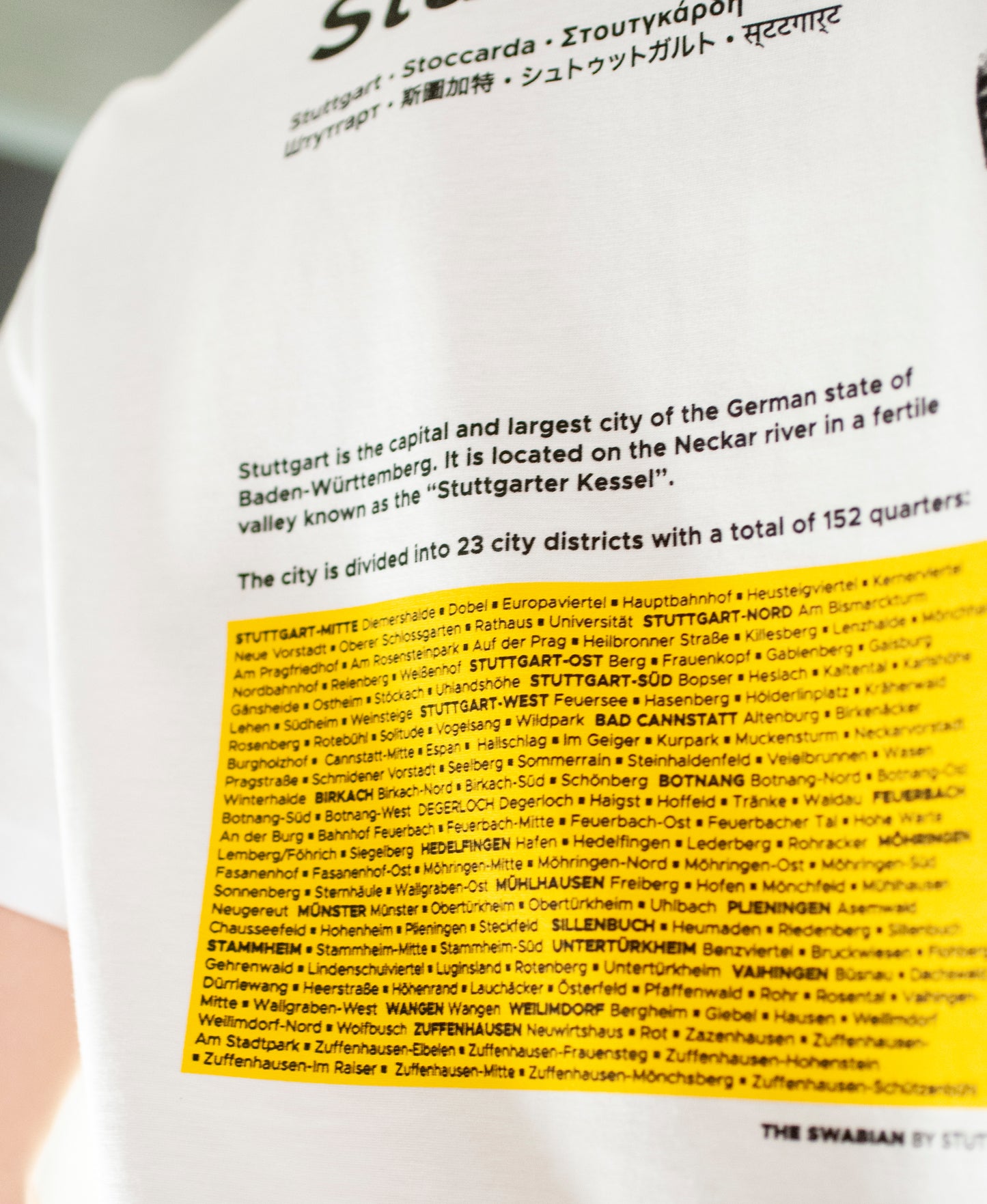 T-Shirt - Stadtteile - Weiß - THE-SWABIAN