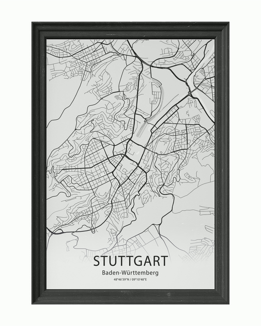 Poster - Stuttgart Map