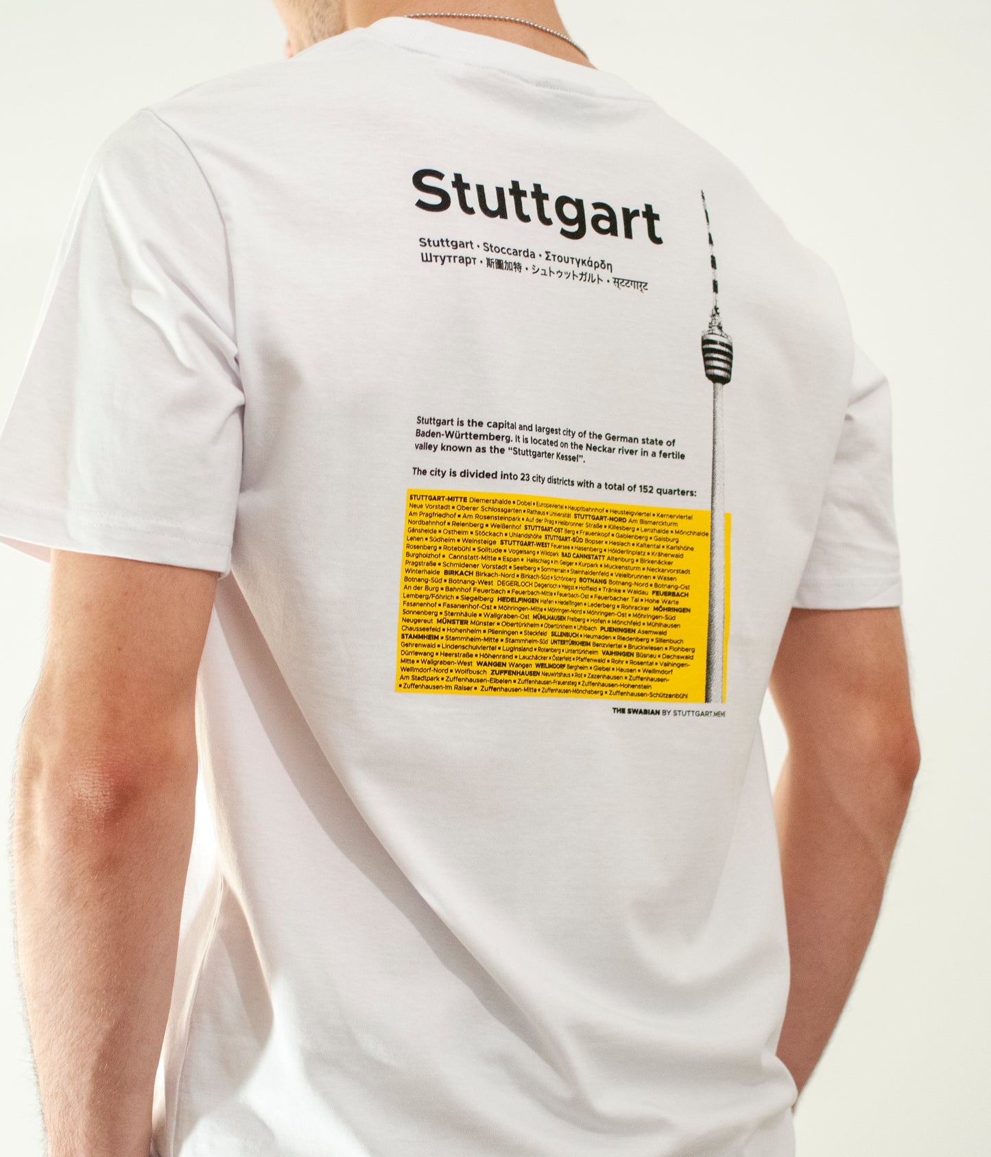 T-Shirt - Stadtteile - Weiß - THE-SWABIAN